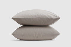 Cotton Percale Pillowcase Set - White / Standard / Queen