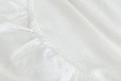 Linen-Cotton Fitted Sheet - Dove Grey / Queen
